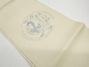 リサイクル　絽銀駒刺繍鳳凰模様名古屋帯